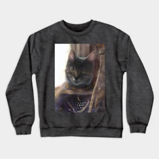 Mystic Mage cat: Videntis Crewneck Sweatshirt